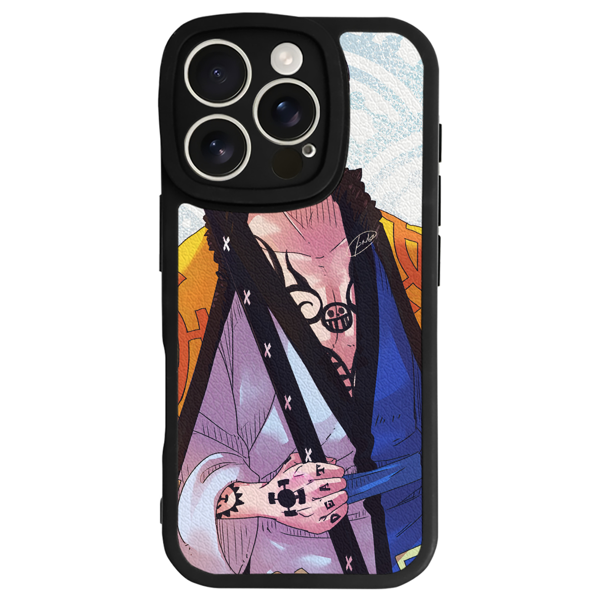 （画像用） ワンピース ONE PIECE 【iPhone 16シリーズ対応】シリコンスマホケース（レザー調） 材質：シリコン